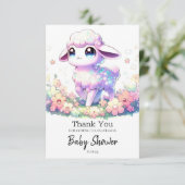 Fantasy Sheep Baby Dusche Dankeskarte (Stehend Vorderseite)