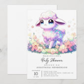 Fantasy Sheep Baby Dusche Einladung (Vorne/Hinten)
