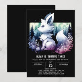 Fantasy Simple Wolf Birthday Einladung (Vorne/Hinten)