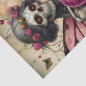 Fantasy-Skelett mit Dcoupage für das Herz mit Stac Seidenpapier (Ausschnitt)