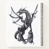 Fantasy Sketchbook Dragon Zeichne Individuelle Nam Notizblock (Rückseite)