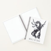 Fantasy Sketchbook Dragon Zeichne Individuelle Nam Notizblock (Innenseite)
