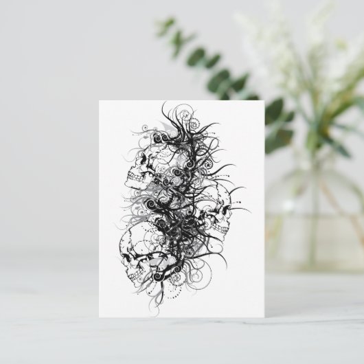 Fantasy Skulls Postkarte (Stehend Vorderseite)