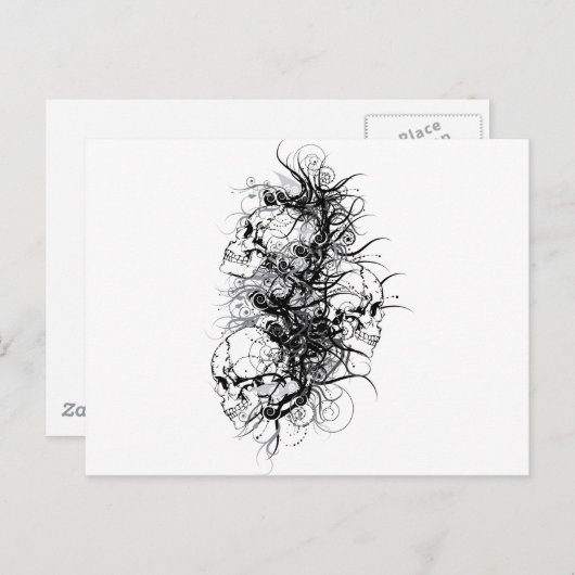 Fantasy Skulls Postkarte (Vorne/Hinten)