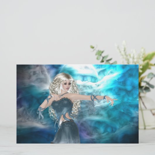 Fantasy Sky Siren Briefpapier (Stehend Vorderseite)