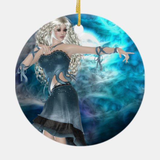 Fantasy Sky Siren Keramikornament (Hinten)