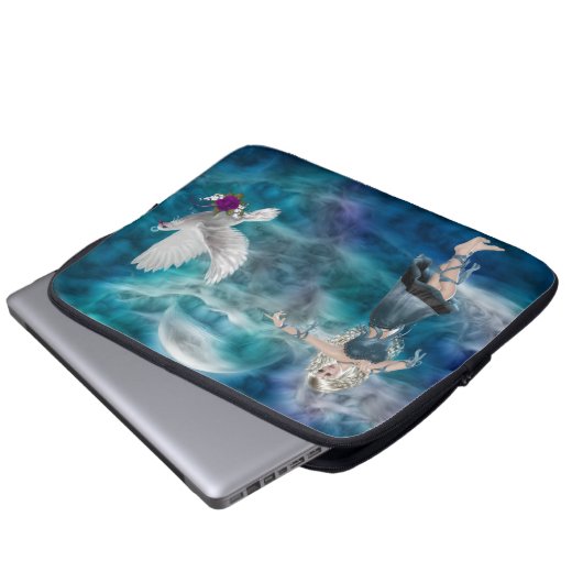 Fantasy Sky Siren Laptopschutzhülle (Vorne Knopf)