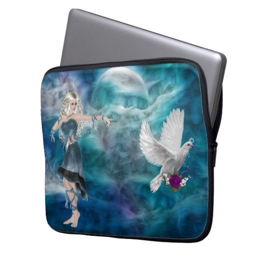Fantasy Sky Siren Laptopschutzhülle (Vorderseite Links)