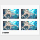 Fantasy Sky Siren Rechteckiger Aufkleber (Blatt)
