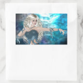 Fantasy Sky Siren Rechteckiger Aufkleber (Tasche)