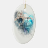 Fantasy Sky Siren Vignette Keramikornament (Rechts)