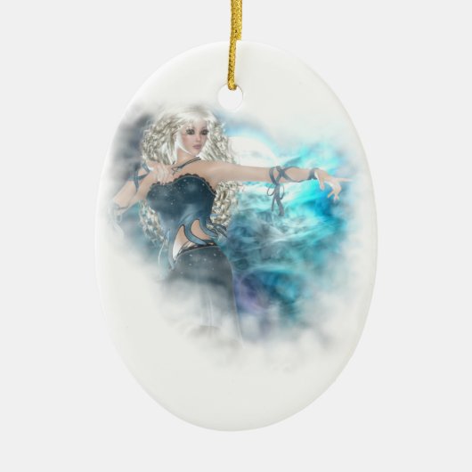 Fantasy Sky Siren Vignette Keramikornament (Vorne)