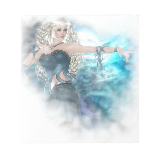 Fantasy Sky Siren Vignette Notizblock (Vorderseite)