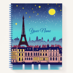 Fantasy Skyline von Paris Im Sternenmagazin Notizblock
