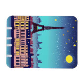 Fantasy Skyline von Paris Unter den Sternen Magnet (Horizontal)