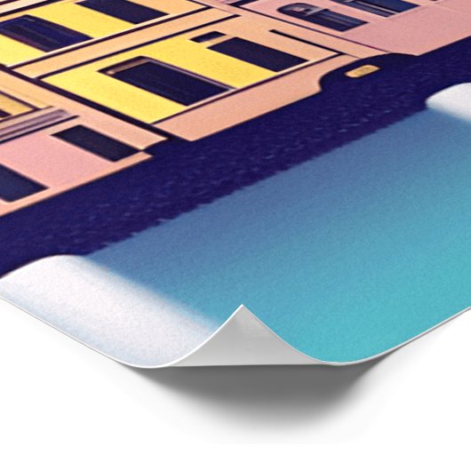 Fantasy Skyline von Paris Unter den Sternen Poster (Ecke)