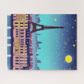 Fantasy Skyline von Paris Unter den Sternen Puzzle (Horizontal)