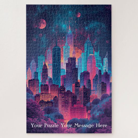 Fantasy-Skyline-Wolkenkratzer Puzzle (Vertikal)