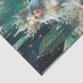 Fantasy-Smaragd-Königinnen des Waldes-Decoupage Seidenpapier (Ausschnitt)