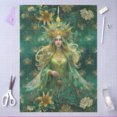 Fantasy Smaragd-Wald-Königin-Decoupage Seidenpapier (Basteln)