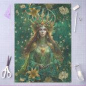 Fantasy Smaragd-Wald-Königin-Decoupage Seidenpapier (Basteln)