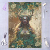 Fantasy Smaragd-Wald-Königin-Decoupage Seidenpapier (Basteln)