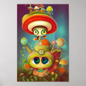 Fantasy Snail and Mush Illustration Poster (Vorne)