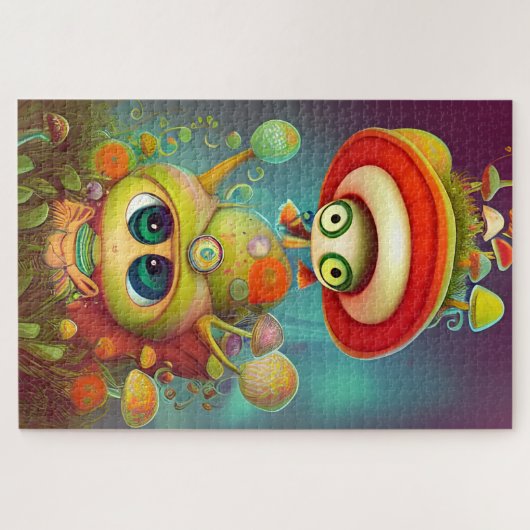 Fantasy Snail and Mush Illustration Puzzle (Horizontal)