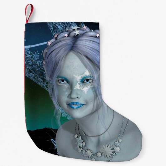 Fantasy Snow Fairy Kleiner Weihnachtsstrumpf (Vorderseite)