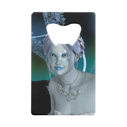 Fantasy Snow Fairy Kreditkartenflaschenöffner (Vorderseite)