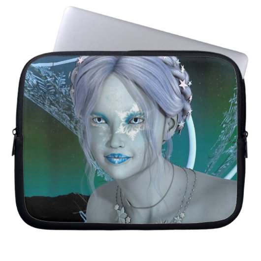 Fantasy Snow Fairy Laptopschutzhülle (Vorderseite)