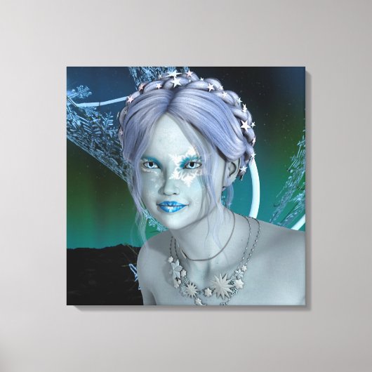 Fantasy Snow Fairy Leinwanddruck (Vorderseite)