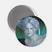 Fantasy Snow Fairy Magnet (Vorderseite/Rückseite)