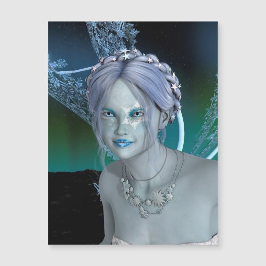 Fantasy Snow Fairy Magnetkarte (Vorderseite)
