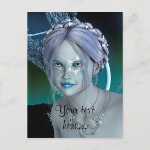 Fantasy Snow Fairy Postkarte