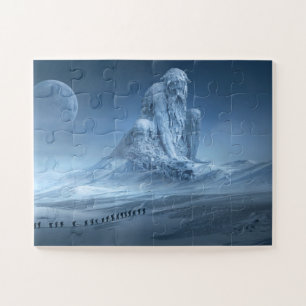 Fantasy Snow Iceman Skulptur Jigsaw Puzzle