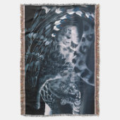 Fantasy Snow Leopard Wings Decke (Vorderseite Vertikal)