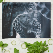 Fantasy Snow Leopard Wings Geschirrtuch (Gefaltet)