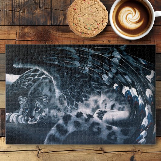 Fantasy Snow Leopard Wings Puzzle