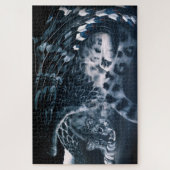 Fantasy Snow Leopard Wings Puzzle (Vertikal)