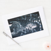 Fantasy Snow Leopard Wings Rechteckiger Aufkleber (Umschlag)