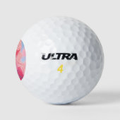 Fantasy Soft Pink Ice Cream Anime Girl Golfball (Logo)
