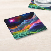 Fantasy Space Escape Rechteckiger Pappuntersetzer (angewinkelt)