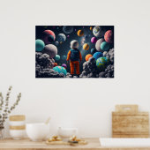 Fantasy Space Kid Poster (Küche)