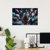 Fantasy Space Kid Poster (Heimbüro)