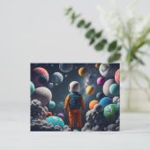 Fantasy Space Kid Postkarte (Stehend Vorderseite)