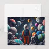 Fantasy Space Kid Postkarte (Vorne/Hinten)