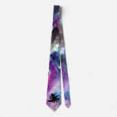 Fantasy Space Nebula Dragon Pink Blue Neck Tie Krawatte (Vorderseite)