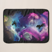 Fantasy Space Nebula Einhorn Drache Rosa Blau Sherpadecke (Vorderseite (Horizontal))