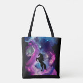 Fantasy Space Nebula Einicorn Rosa Blau Tasche (Rückseite)